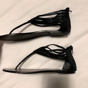 bp brand black flat sandals